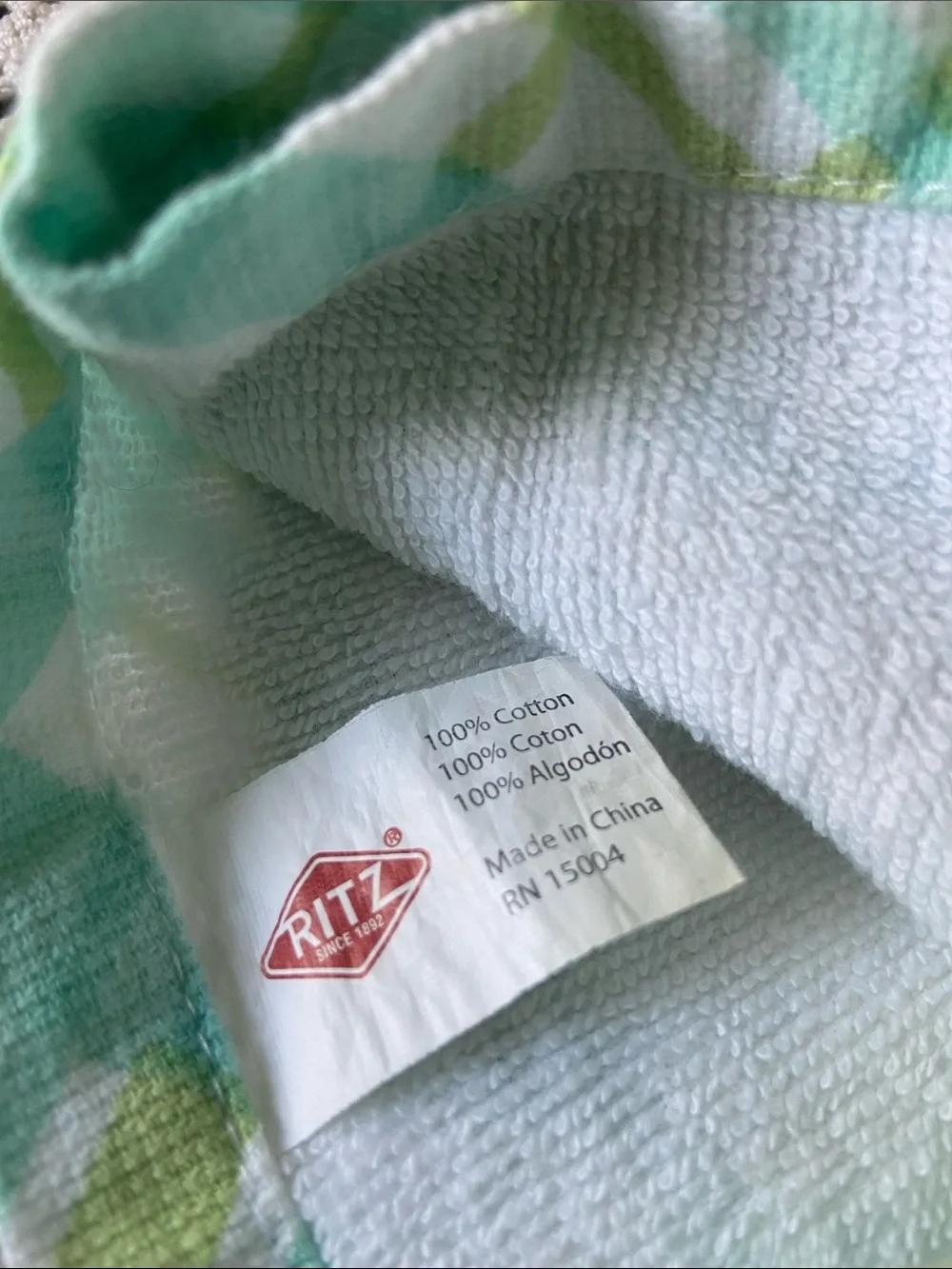 Ritz Cute Bunny Bow-Tie Kitchen Towel - White and Green